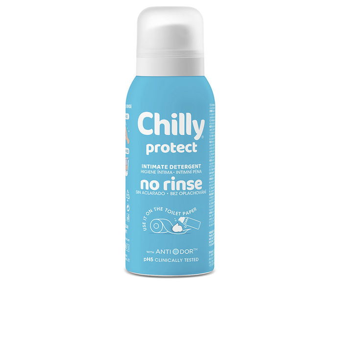 Chilly PROTECT Espuma Sin Aclarado Spray 100 ml con Tomillo y Salvia para Protección Íntima y Neutralización de Olores