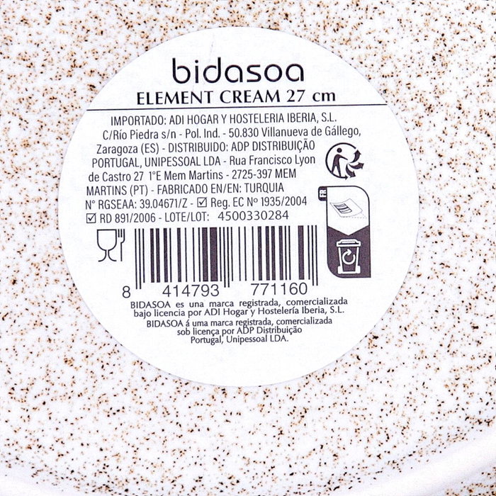 Bidasoa Plato Llano Element Hydrozero Beige 27 cm Bidasoa Plato Llano Element Hydrozero Beige 27 cm