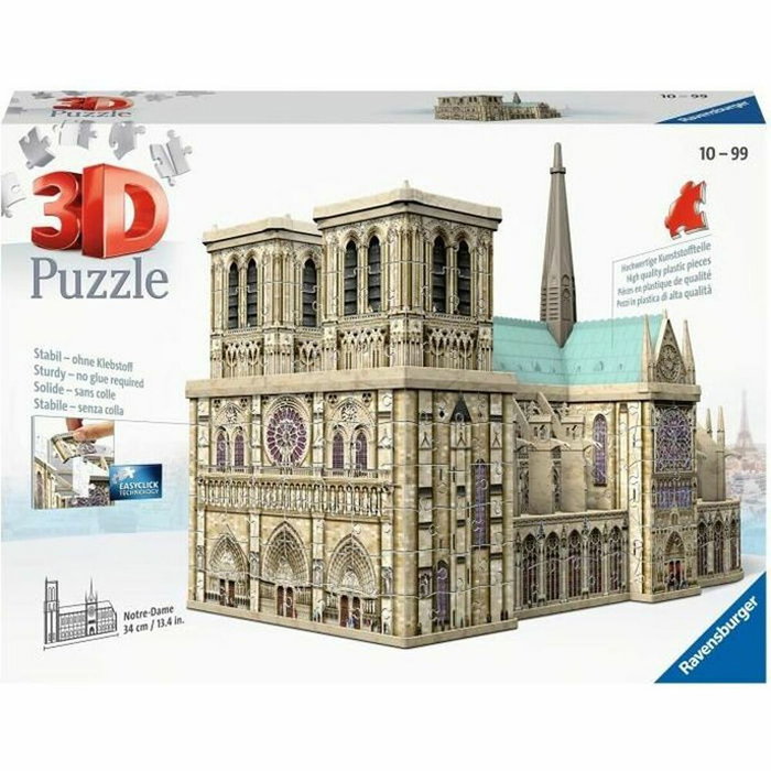 Ravensburger 3D Puzzle Notre-Dame de Paris 216 piezas Ravensburger 3D Puzzle Notre-Dame de Paris 216 piezas