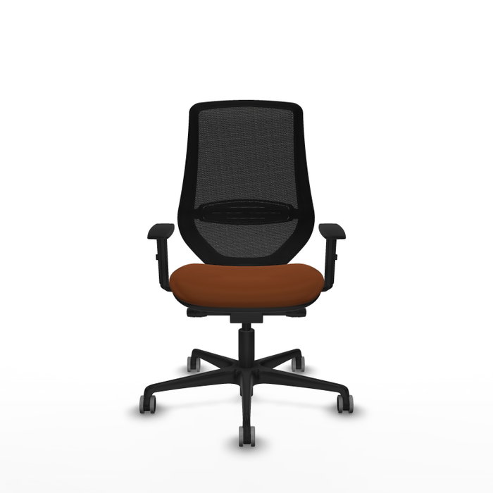 PIQUERAS Y CRESPO Silla de oficina Mardos con mecanismo Sincro/Traslack Marrón y Negro