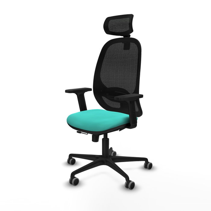PIQUERAS Y CRESPO Silla de oficina Cilanco con mecanismo Sincro/Traslack, Turquesa y Negro PIQUERAS Y CRESPO Silla de oficina Cilanco con mecanismo Sincro/Traslack, Turquesa y Negro