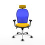 PIQUERAS Y CRESPO Silla de oficina Jorquera Amarillo y Azul