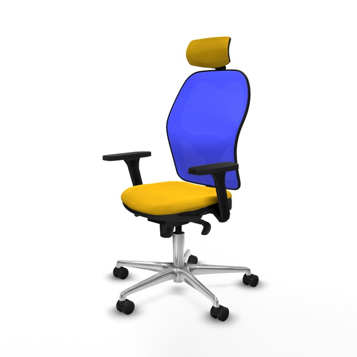 PIQUERAS Y CRESPO Silla de oficina Jorquera Amarillo y Azul