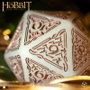 Q Workshop El Hobbit Spindown Jumbo Dado Radiant TCG D20 Blanco