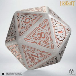 Q Workshop El Hobbit Spindown Jumbo Dado Radiant TCG D20 Blanco