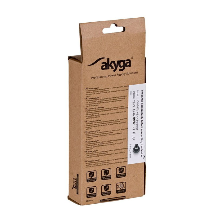 AKYGA Fuente de alimentación para portátiles 90W 19V 4,74A