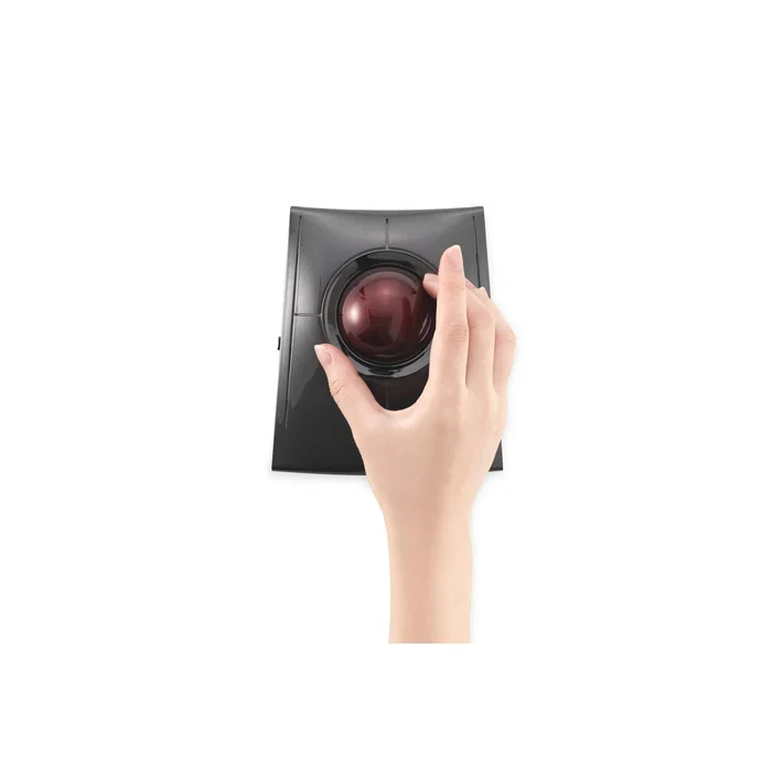 Kensington SlimBlade Pro K72080WW Trackball Inalámbrico y con Cable, Bluetooth + RF 2.4GHz, Ambidiestro, 1600 DPI, Bola 55mm, Recargable, para Windows/macOS, Negro