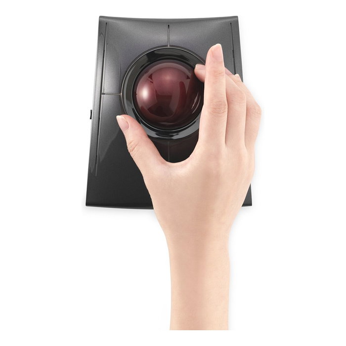 Kensington SlimBlade Pro Ratón Trackball Ambidextro, Trackball de 55 mm, Batería Recargable, Negro, Compatible con Windows 11