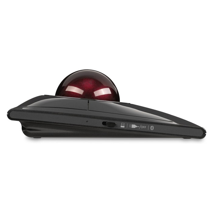 Kensington SlimBlade Pro Ratón Trackball Ambidextro, Trackball de 55 mm, Batería Recargable, Negro, Compatible con Windows 11