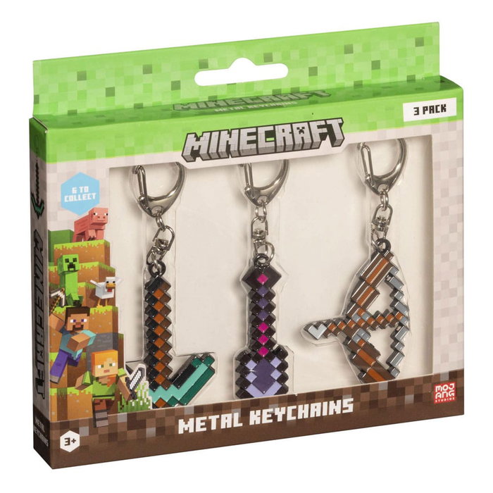 Minecraft Pack de 3 Llaveros Surtido (12)