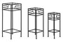 DKD Home Decor Mesita Auxiliar Loft Negro Metal 28 x 70 x 28 cm Set de 3 (2 Unidades)