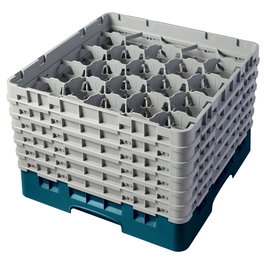 CAMBRO Cesta de lavado 20 comp. 6 alturas Cerceta