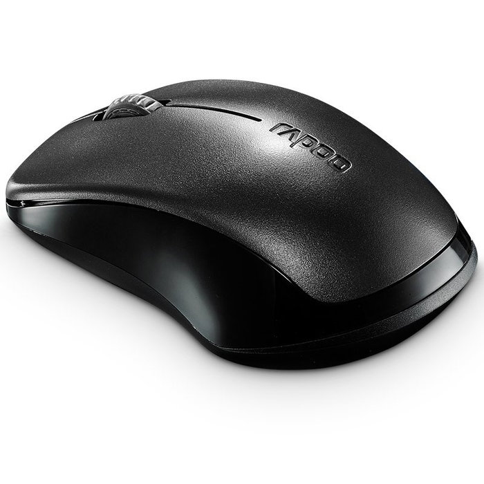 Rapoo Mouse Inalámbrico 1620 2.4 GHz 3 Botones 1000 DPI Negro