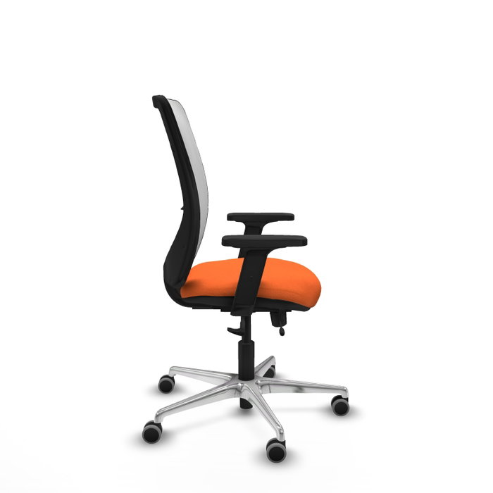 PIQUERAS Y CRESPO Silla de oficina Zulema con mecanismo Sincro/Traslack, Naranja y Blanco