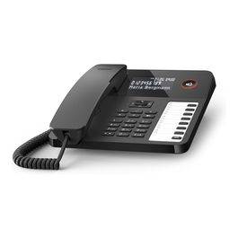 Gigaset DESK 600 Teléfono Fijo con Cable, Pantalla LC, 7 Teclas de Marcación Rápida, Agenda, Negro