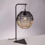SKD Lámpara de Mesa Ratán Granada T1021 - Lámpara de Techo con Pantalla de Fibra Natural, Estilo Boho-Chic, para Bombilla E27