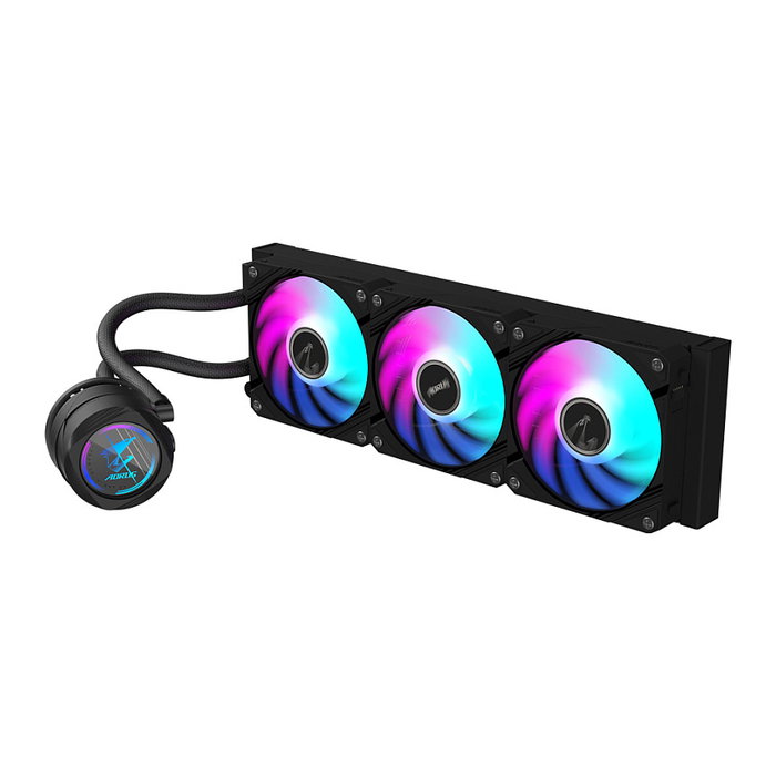 Gigabyte AORUS WATERFORCE II 360 AIO con 3 ventiladores ARGB de 120 mm Gigabyte AORUS WATERFORCE II 360 AIO con 3 ventiladores ARGB de 120 mm