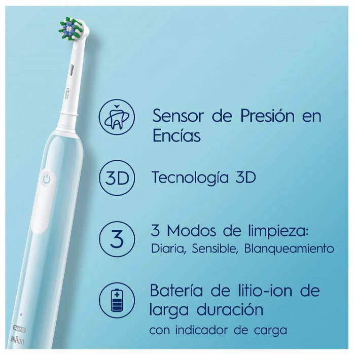 Braun Oral-B Pro 1 Cepillo Dental Eléctrico con Cabezal de Recambio Extra