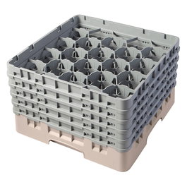 CAMBRO Cesta de lavado 20 comp. 5 alturas Beige