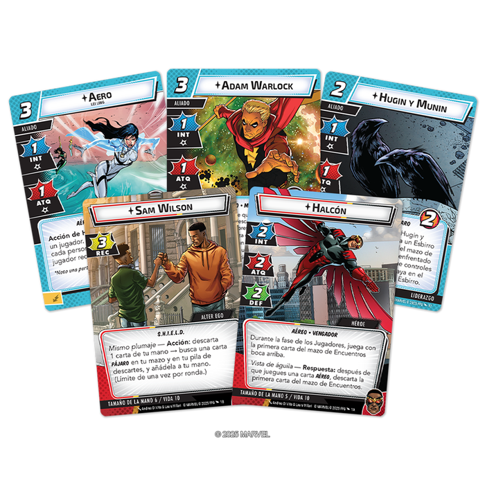 Fantasy Flight Games Marvel Champions Pack de Héroe Halcón Sam Wilson Juego de Cartas Español 14+