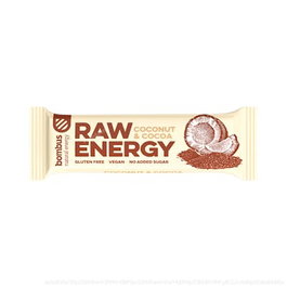 SANTIVERI Bombus Raw Energy Barritas Energéticas Sabor Coco-Cacao Sin Azúcar Sin Gluten Vegano 20 Unidades