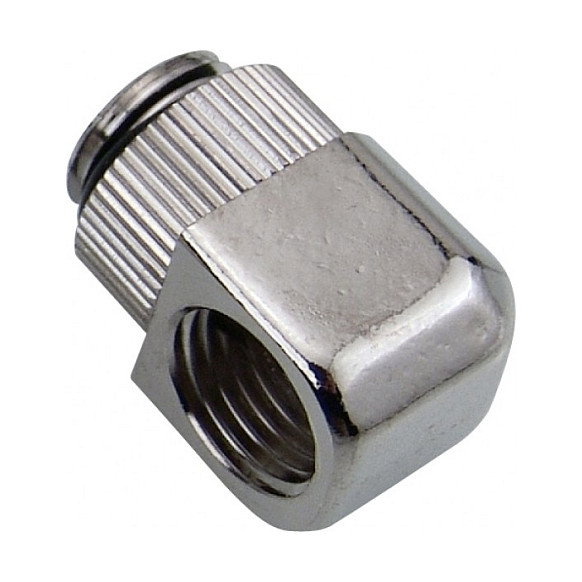 Koolance Adaptador G1/4 AG zu G1/4 IG de 90° con giro, niquelado