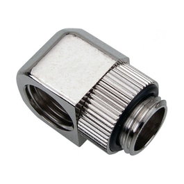 Koolance Adaptador G1/4 AG zu G1/4 IG de 90° con giro, niquelado
