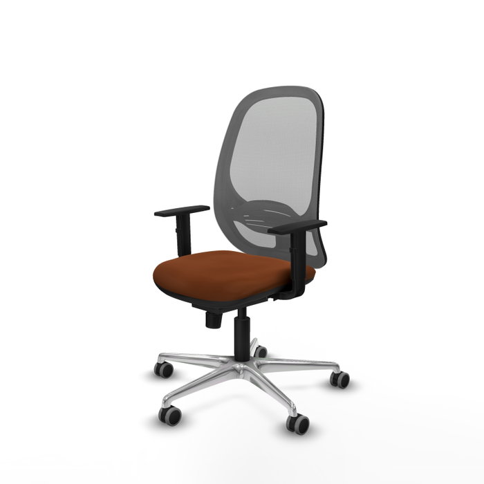 PIQUERAS Y CRESPO Silla de oficina Cilanco con mecanismo Sincro, Marrón y Gris PIQUERAS Y CRESPO Silla de oficina Cilanco con mecanismo Sincro, Marrón y Gris