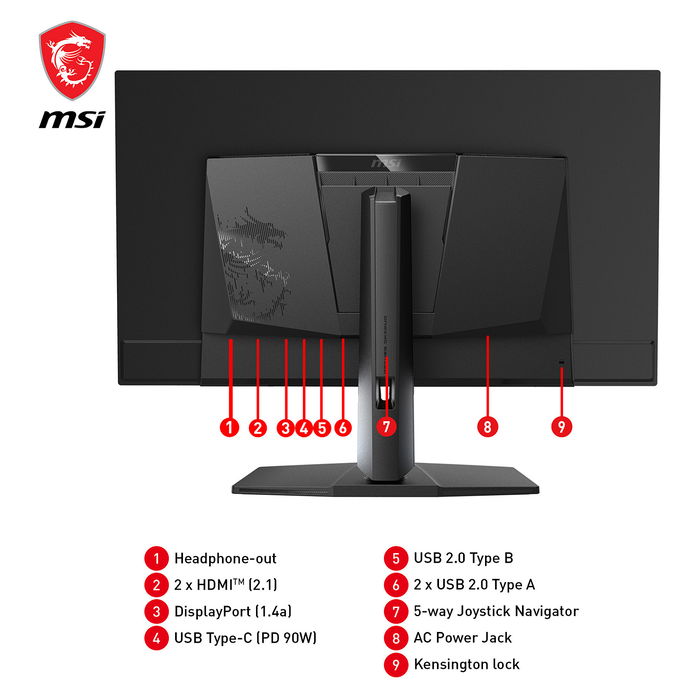 MSI 321URXDE QD-OLED 31.5 Zoll 4K 240Hz Adaptive-Sync USB-C Monitor
