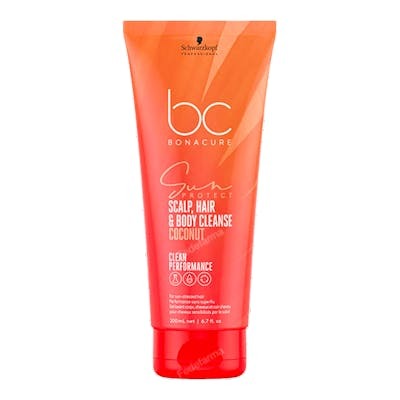 Schwarzkopf BC Sun Protect Scalp, Hair & Body Cleanse Coconut 200ml Schwarzkopf BC Sun Protect Scalp, Hair & Body Cleanse Coconut 200ml