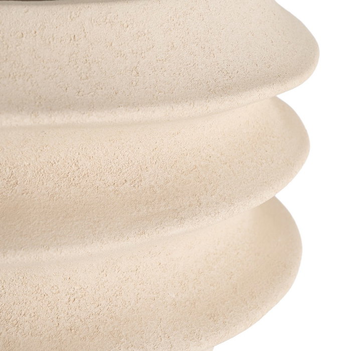 Macetero Crema Cerámica Decoración 35 X 35 X 30 cm
