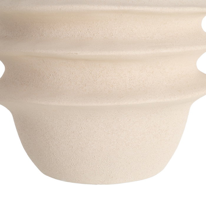 Macetero Crema Cerámica Decoración 35 X 35 X 30 cm