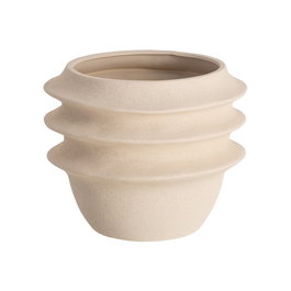 Macetero Crema Cerámica Decoración 35 X 35 X 30 cm