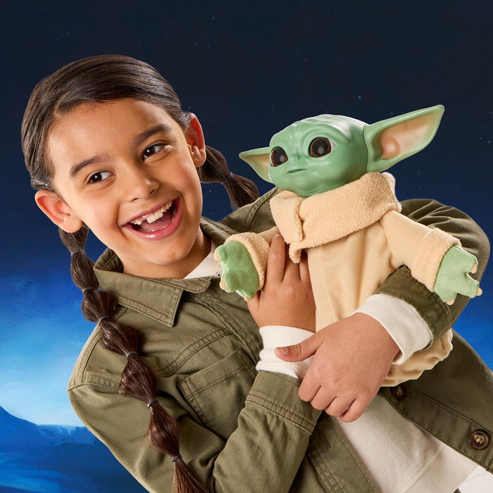 Hasbro Star Wars Figura de Acción Interactiva Grogu (Baby Yoda) Peluche Animatrónico 25 cm con Sonidos y Movimientos, Referencia G3088