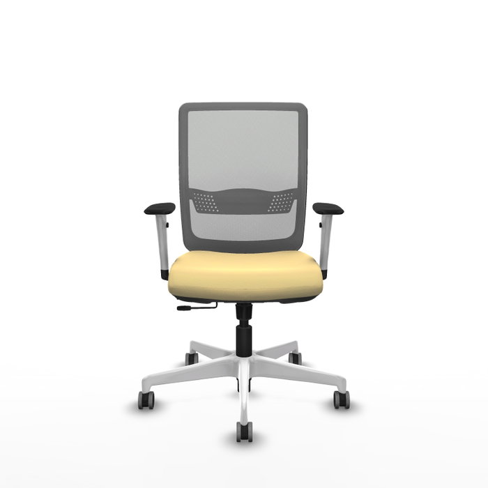 PIQUERAS Y CRESPO Silla de oficina Haches con mecanismo Sincro/Traslack Crema y Gris PIQUERAS Y CRESPO Silla de oficina Haches con mecanismo Sincro/Traslack Crema y Gris