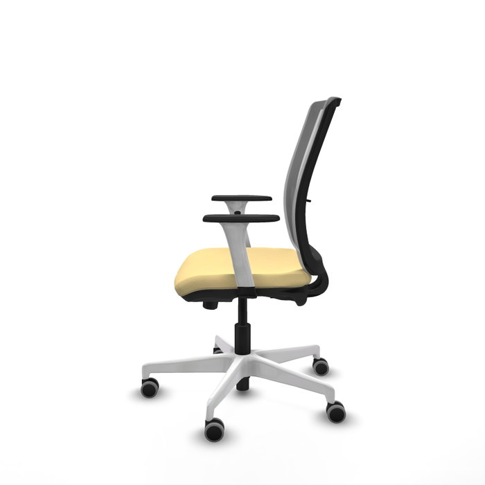 PIQUERAS Y CRESPO Silla de oficina Haches con mecanismo Sincro/Traslack Crema y Gris PIQUERAS Y CRESPO Silla de oficina Haches con mecanismo Sincro/Traslack Crema y Gris