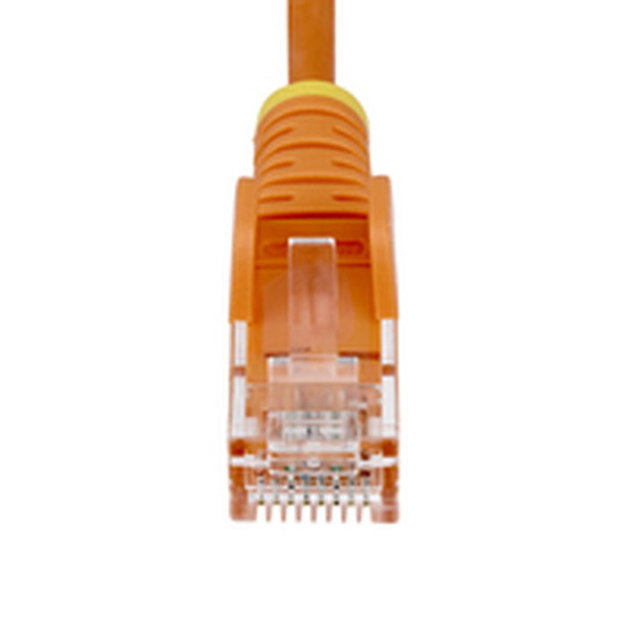 StarTech Cable Ethernet N6PAT250CMORS - 2.5 metros, Cat6 Slim, UTP, RJ45, Compatible con PoE++ 100W, 250MHz, Color Naranja