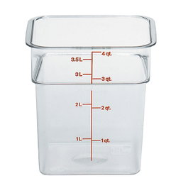 CAMBRO Recipiente cuadrado 3,8 L Transparente