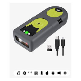 Inateck Lector de Códigos de Barras Portátil BCST-42 green, Escáner 2D CMOS, Conexión Inalámbrica y Alámbrica Bluetooth 5.0