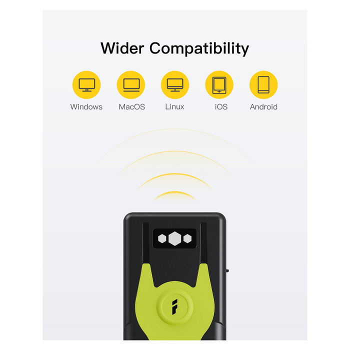 Inateck Lector de Códigos de Barras Portátil BCST-42 green, Escáner 2D CMOS, Conexión Inalámbrica y Alámbrica Bluetooth 5.0 Inateck Lector de Códigos de Barras Portátil BCST-42 green, Escáner 2D CMOS, Conexión Inalámbrica y Alámbrica Bluetooth 5.0