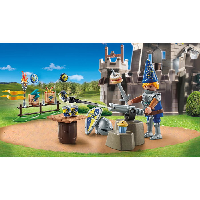 PLAYMOBIL 71447 Cumpleaños Caballero Medieval Novelmore, Figura de Acción con Regalos, Donuts y Accesorios para Niños +4 Años PLAYMOBIL 71447 Cumpleaños Caballero Medieval Novelmore, Figura de Acción con Regalos, Donuts y Accesorios para Niños +4 Años