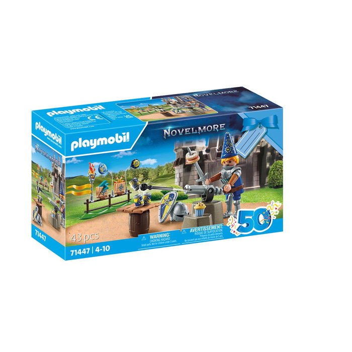 PLAYMOBIL 71447 Cumpleaños Caballero Medieval Novelmore, Figura de Acción con Regalos, Donuts y Accesorios para Niños +4 Años PLAYMOBIL 71447 Cumpleaños Caballero Medieval Novelmore, Figura de Acción con Regalos, Donuts y Accesorios para Niños +4 Años