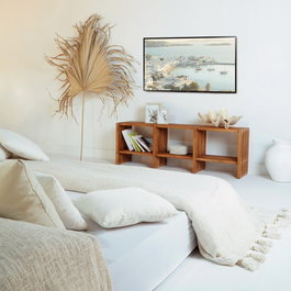 DKD Home Decor Mueble TV Teca 130x30x45 Natural