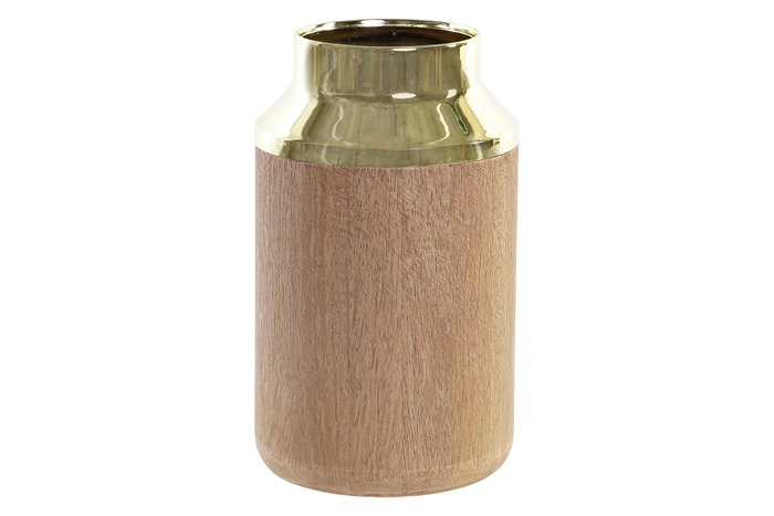 DKD Home Decor Jarrón de Acacia Marrón 15,5x15,5x25,5 cm DKD Home Decor Jarrón de Acacia Marrón 15,5x15,5x25,5 cm