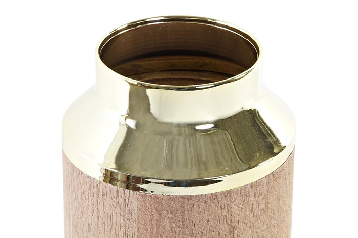 DKD Home Decor Jarrón de Acacia Marrón 15,5x15,5x25,5 cm DKD Home Decor Jarrón de Acacia Marrón 15,5x15,5x25,5 cm