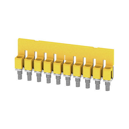 Weidmüller WQV 4/10 Querverbinder para terminales de 10p, Amarillo, 20 unidades Weidmüller WQV 4/10 Querverbinder para terminales de 10p, Amarillo, 20 unidades