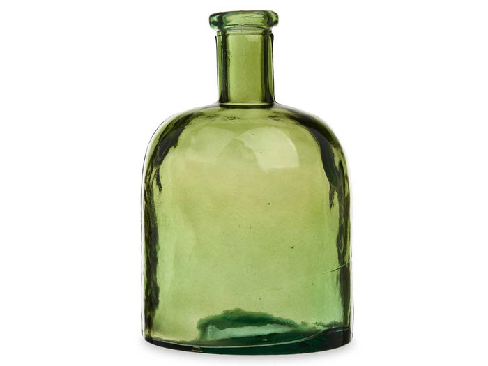 Giftdecor Botella Decorativa Vidrio Ancha Verde 15x23.5x15 cm (Set de 6)