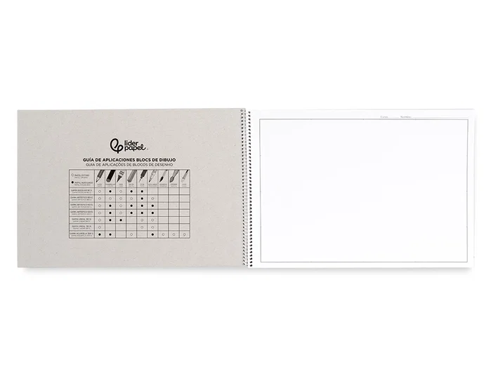 Liderpapel Bloc Dibujo Lineal Histórico Espiral 230x325mm 20 Hojas 130g/m2 con Recuadro Perforado Liderpapel Bloc Dibujo Lineal Histórico Espiral 230x325mm 20 Hojas 130g/m2 con Recuadro Perforado