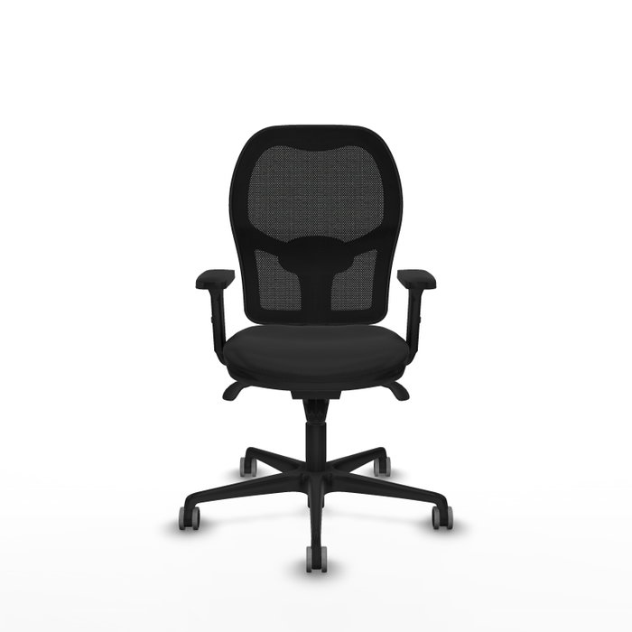 PIQUERAS Y CRESPO Silla de oficina Jorquera en similpiel negro con mecanismo sincro