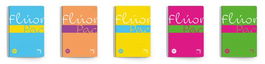 Bloc Pacsa Fluorpac Tapa Pp 4º 80H Cuadric.4X4 90G Surtido (5 Col.) (Set de 5)
